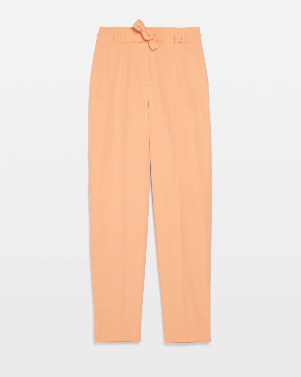 Petite Belted Tapered Ankle Fluid Pant