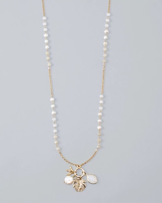 Convertible Charm Necklace with Freshwater Pearl