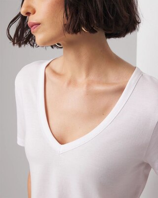 Cotton Modal V-Neck Tee click to view larger image.