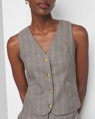 Petite Plaid Vest