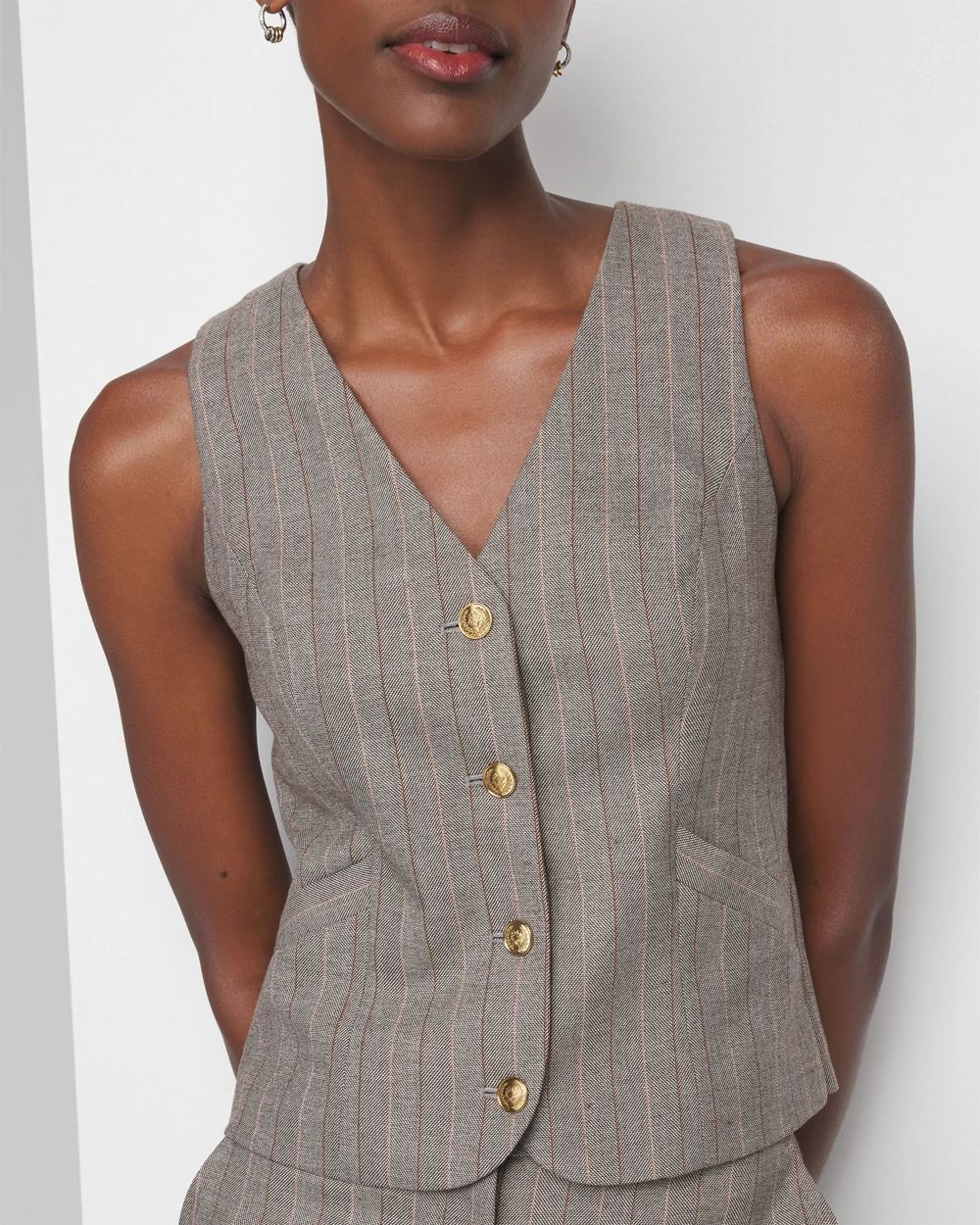Petite Plaid Vest