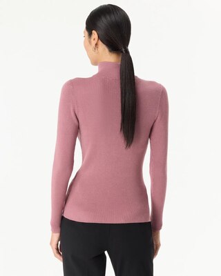 Zip-Up Mock Neck Pullover click to view larger image.