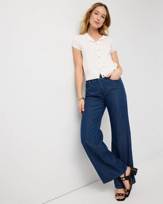 High Rise Wide Leg Featherweight Jean