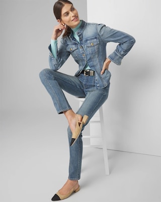 High-Rise Everyday Soft Novelty Pocket Slim Jeans click to view larger image.