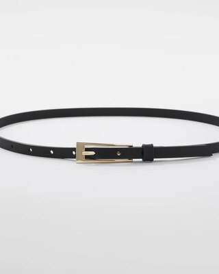 Faux Leather Rectangular Buckle Belt click to view larger image.