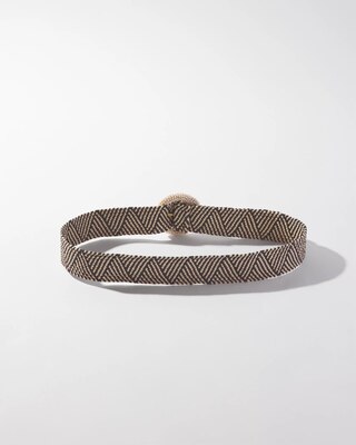 Beaded Denim Belt
