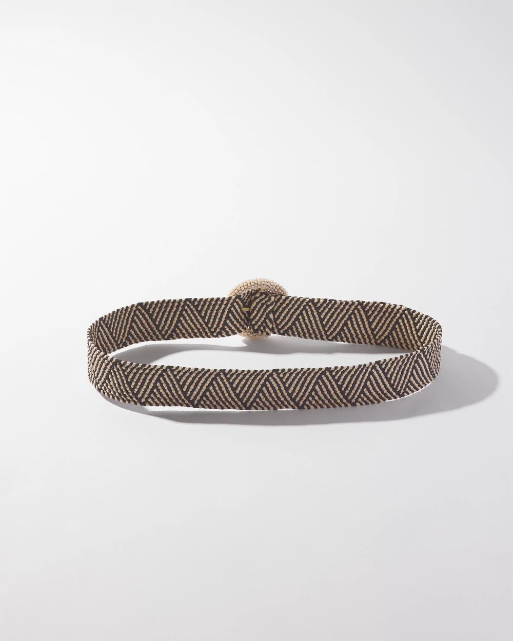 Beaded Denim Belt