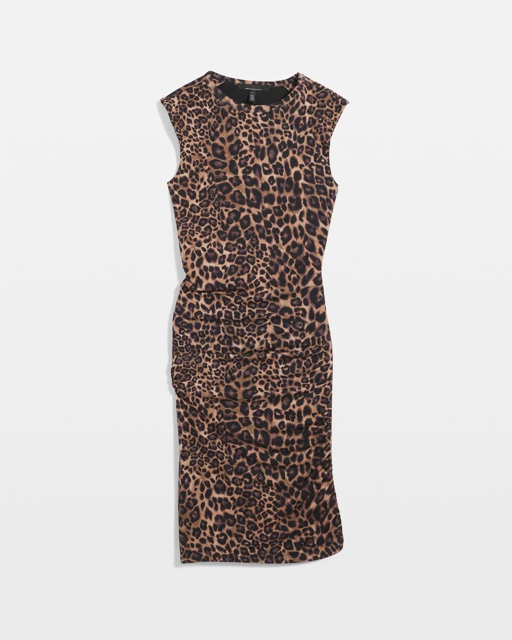 Cap-Sleeve Matte Jersey Ruched Side Dress click to view larger image.