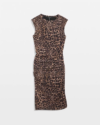 Cap-Sleeve Matte Jersey Ruched Side Dress click to view larger image.