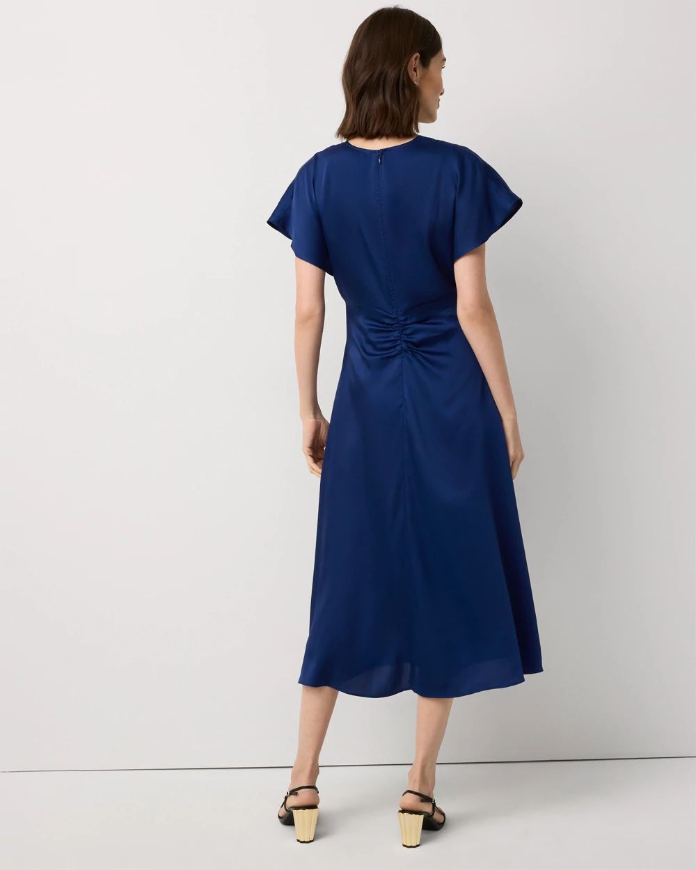 Flutter Sleeve Midi Dress