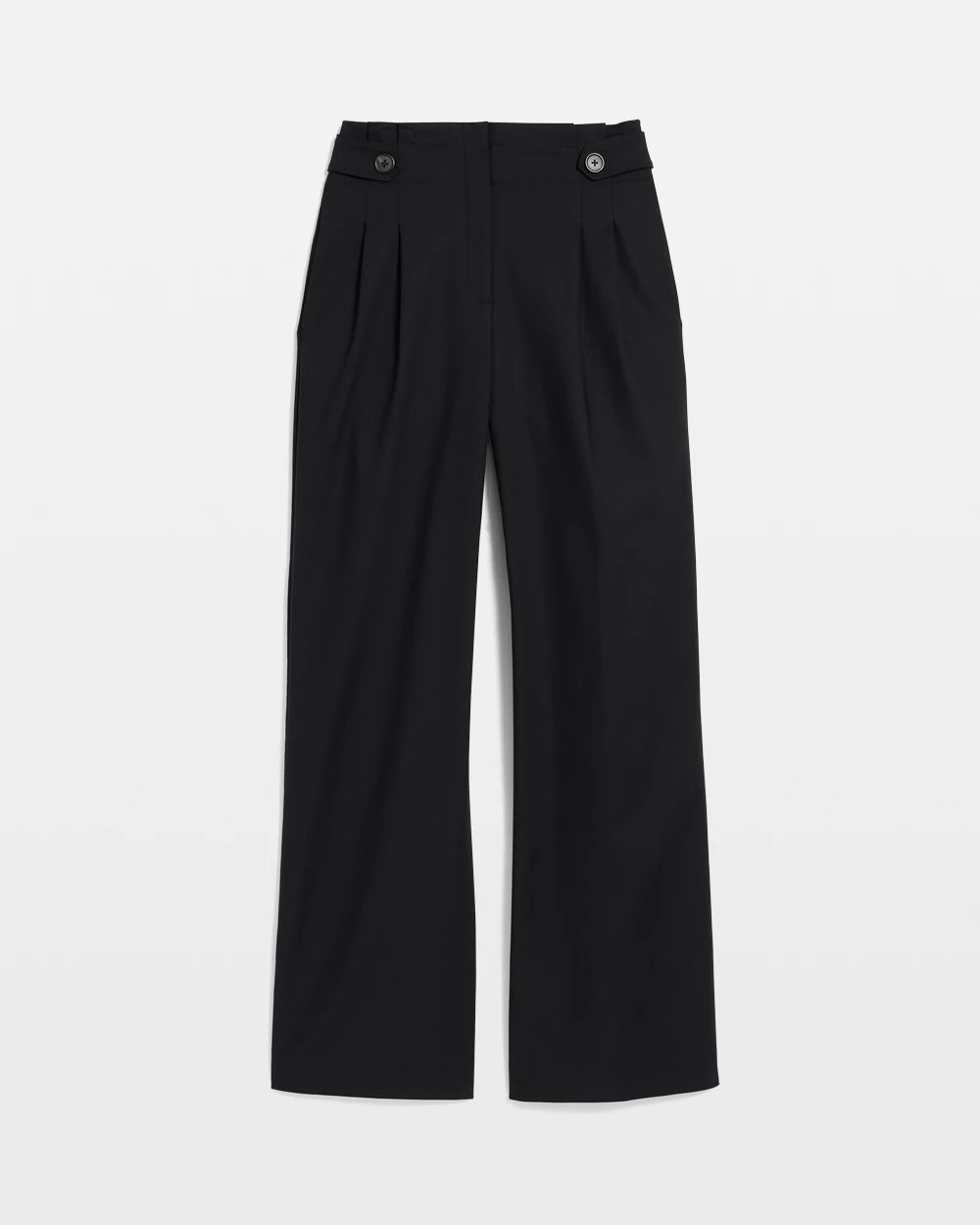 Tab-Waist Wide-Leg Pant