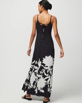 Petite Lace-Up Back Maxi Dress