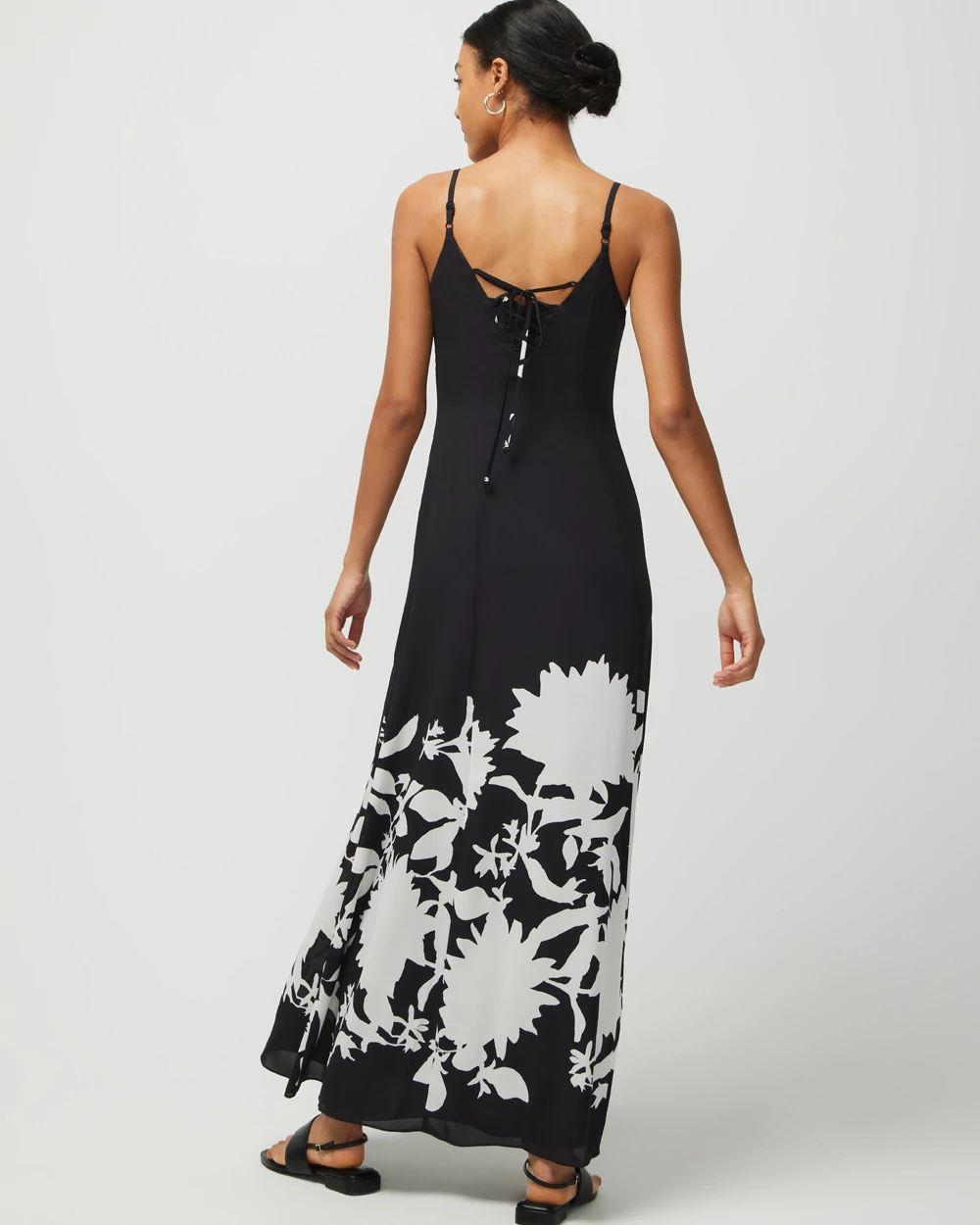 Petite Lace-Up Back Maxi Dress
