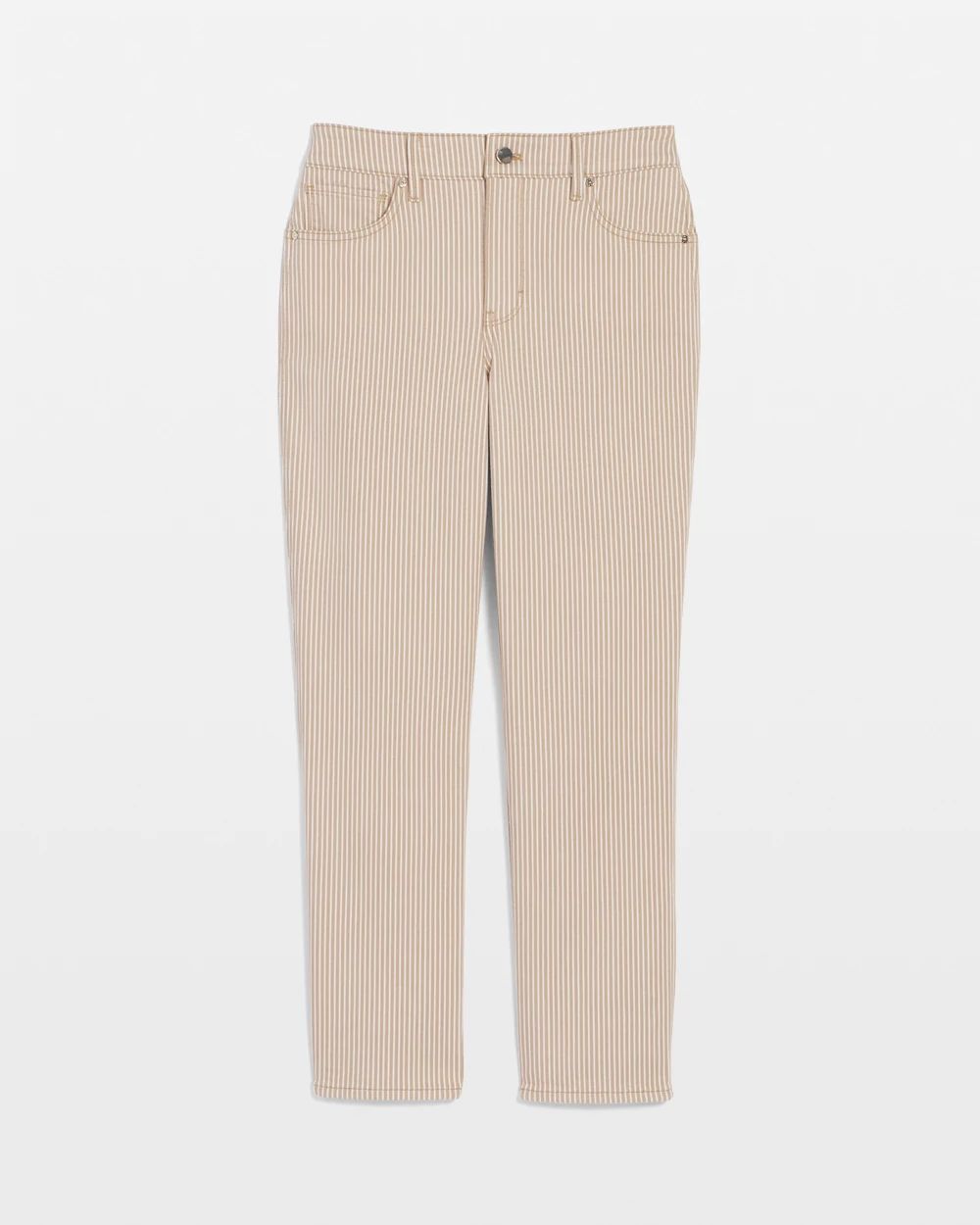 Petite High-Rise Striped Straight Jean click to view larger image.