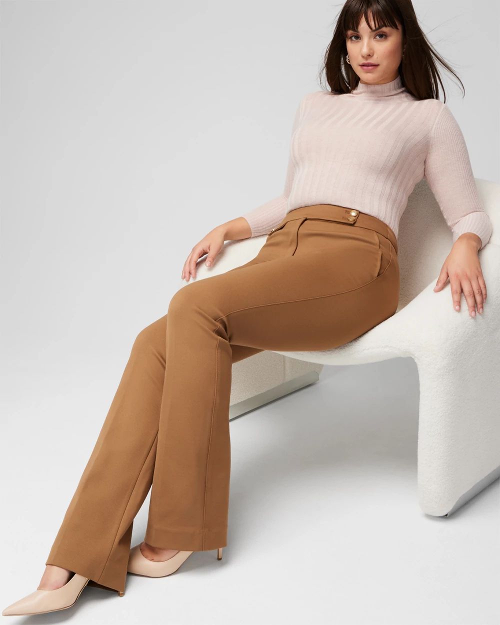 Curvy Luxe Stretch Bootcut Pant click to view larger image.