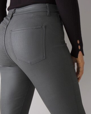 Curvy-Fit High Rise Coated Skinny Jeans