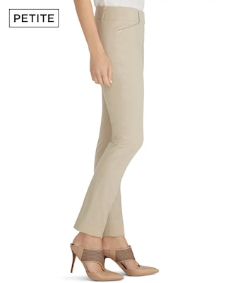 Petite Premium Bi-Stretch Slim Ankle Pants Biscotti click to view larger image.