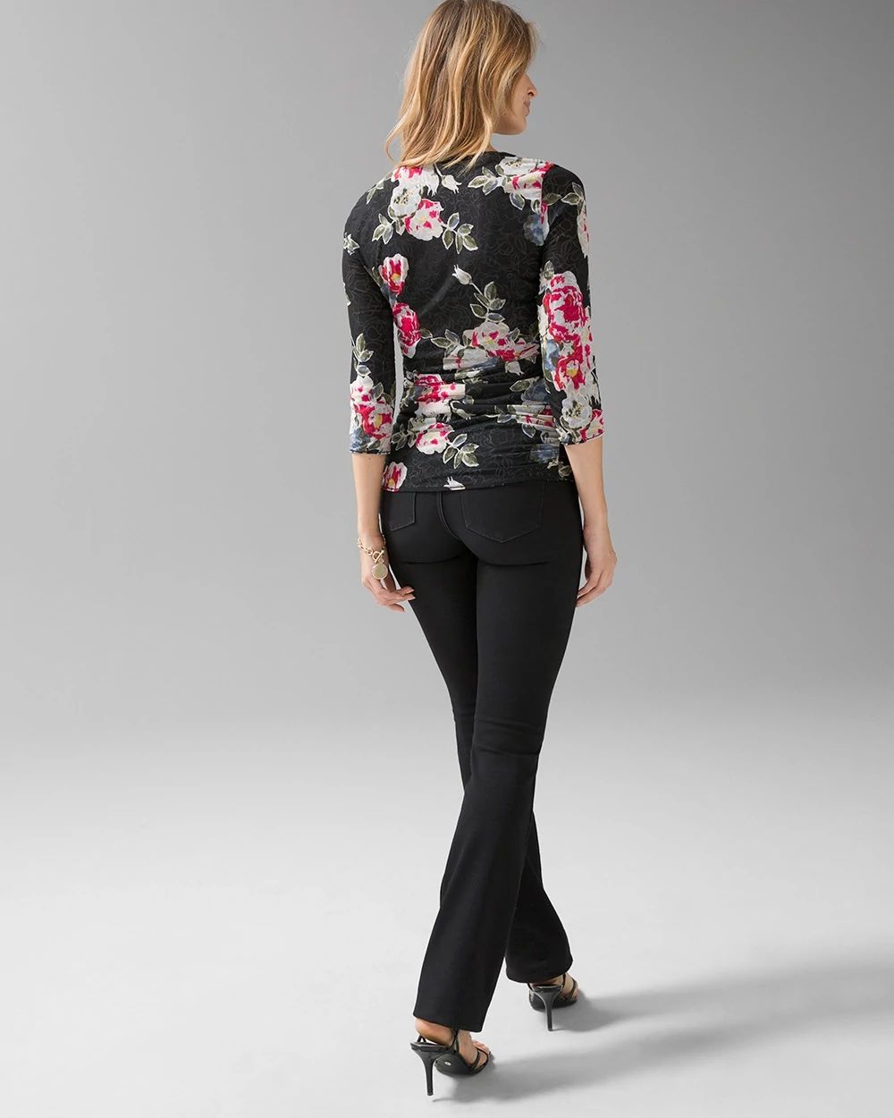 3/4 Sleeve Reversible Mesh Top