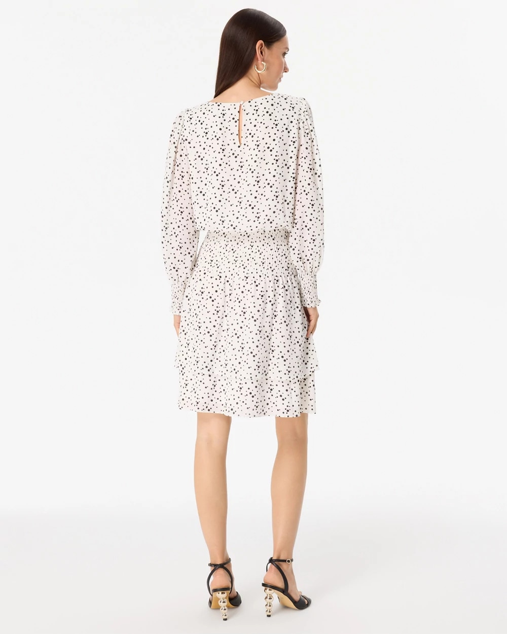 Smocked Blouson Mini Dress