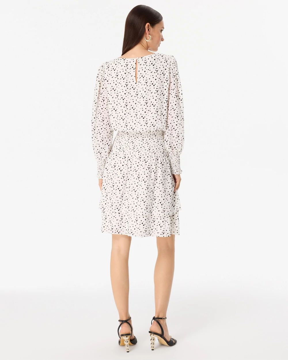 Smocked Blouson Mini Dress click to view larger image.
