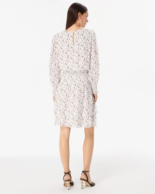 Smocked Blouson Mini Dress click to view larger image.