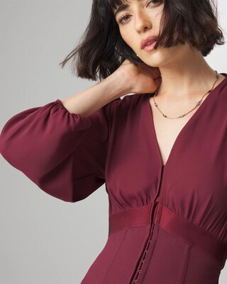 Elbow-Sleeve Corset Blouse click to view larger image.