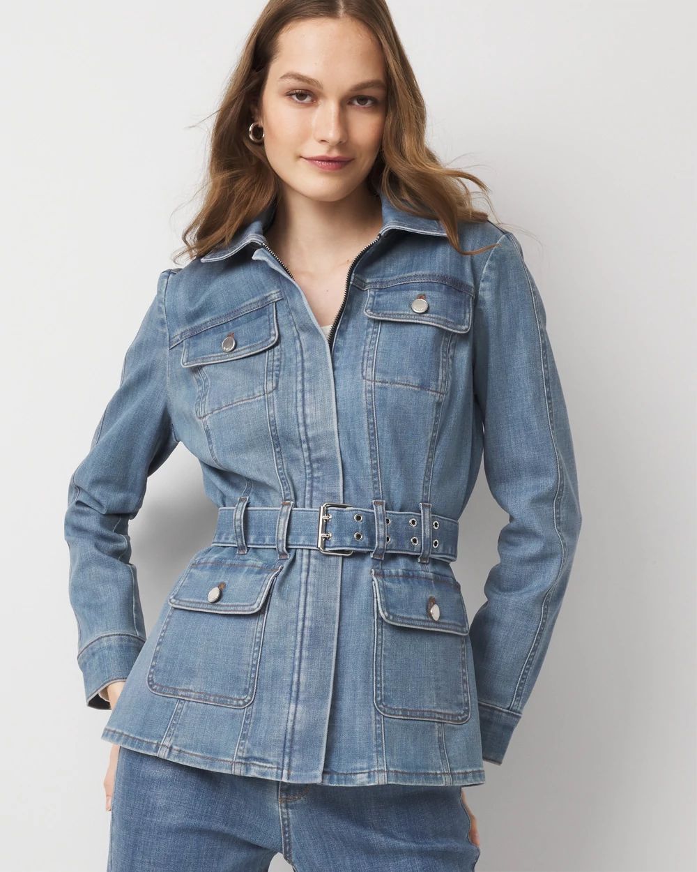 Clear Coated Denim Jacket