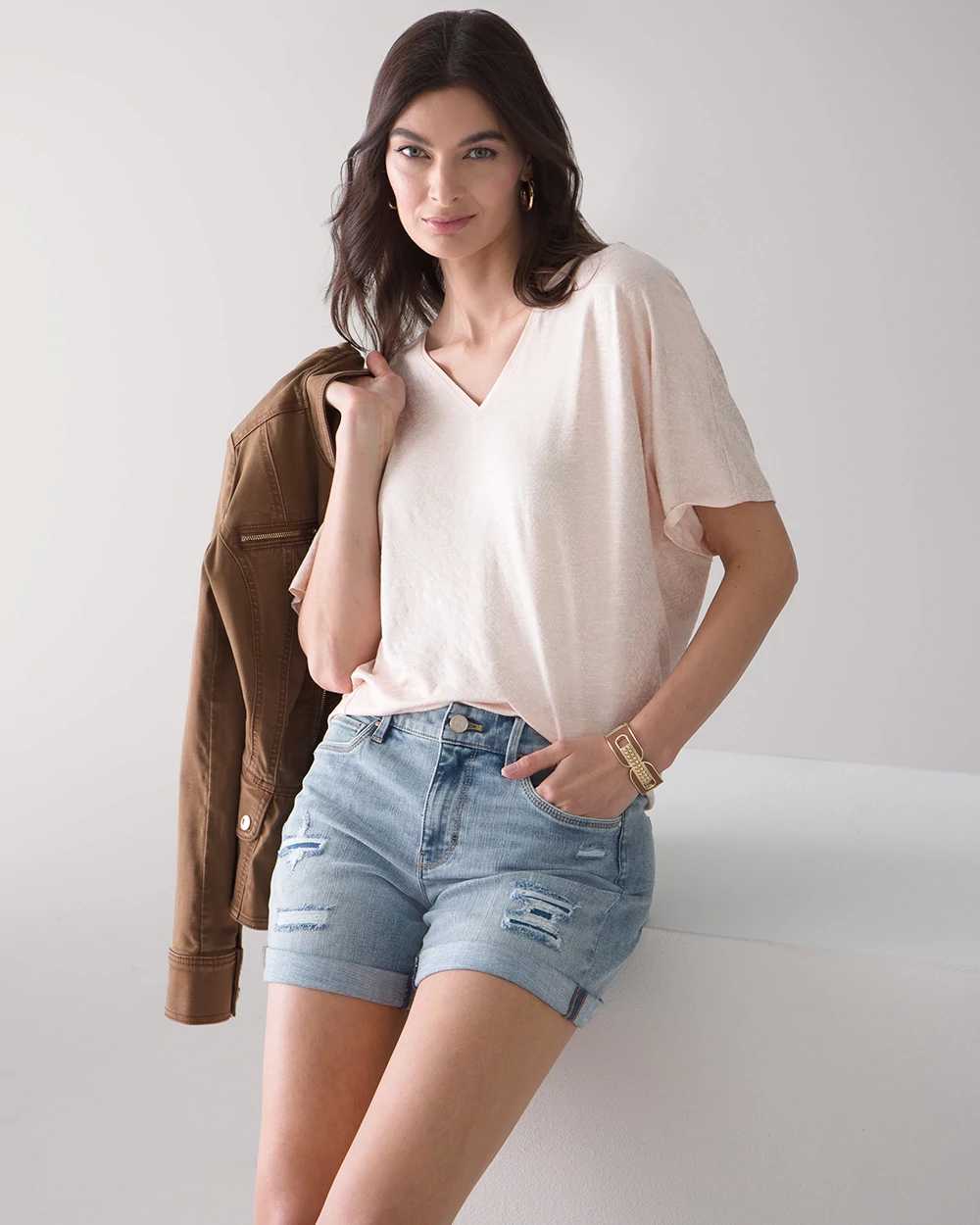 White deals soft shorts