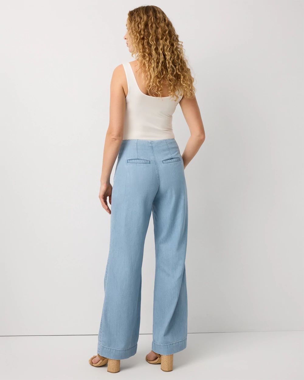 Petite Wide Leg Featherweight Trouser Jean