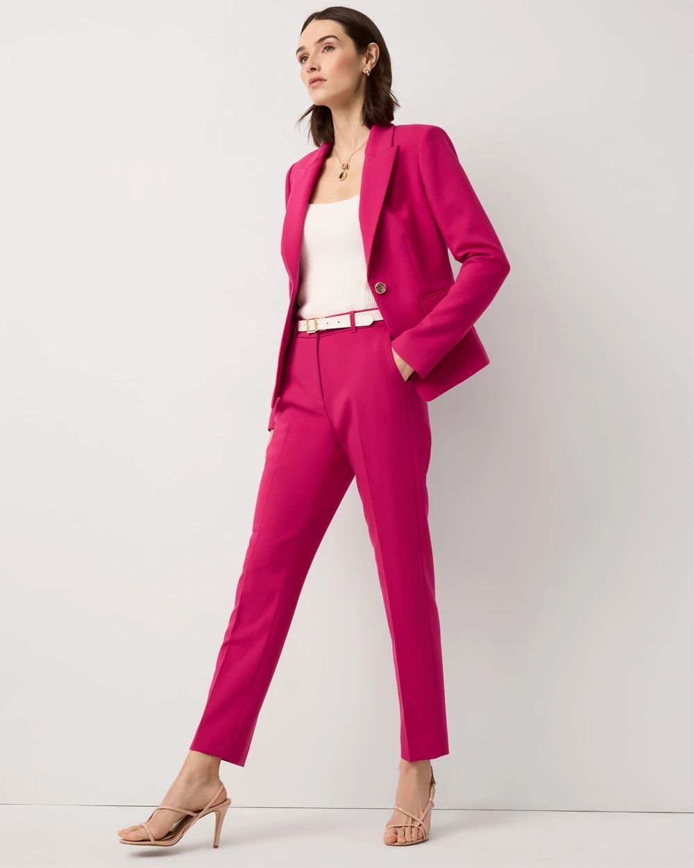 Petite High-Rise Elle Slim Ankle Pant
