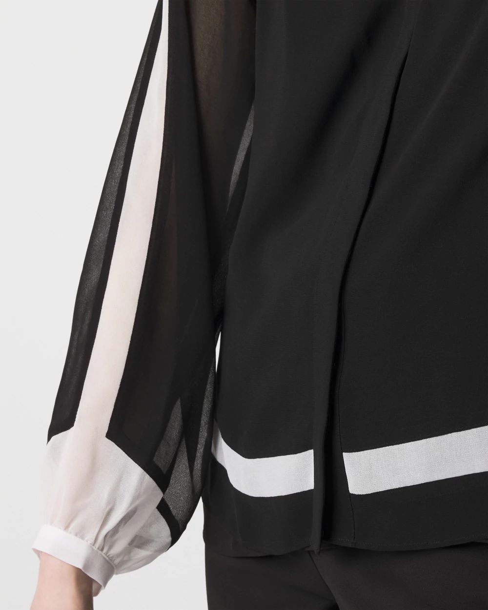 Chiffon Colorblock Blouse