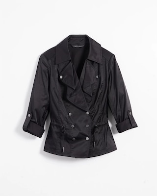 Drape-Front Moto Jacket