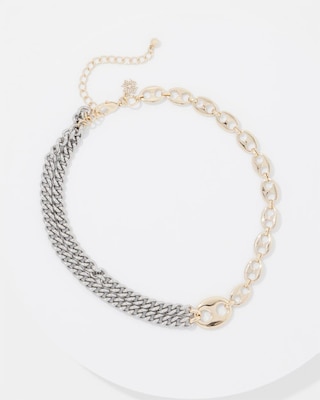 Gold + Silver Mariner Links Necklace click to view larger image.