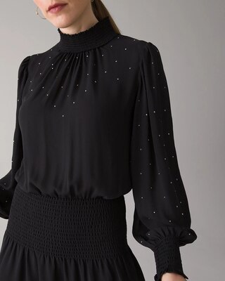 Smocked Blouson Dress