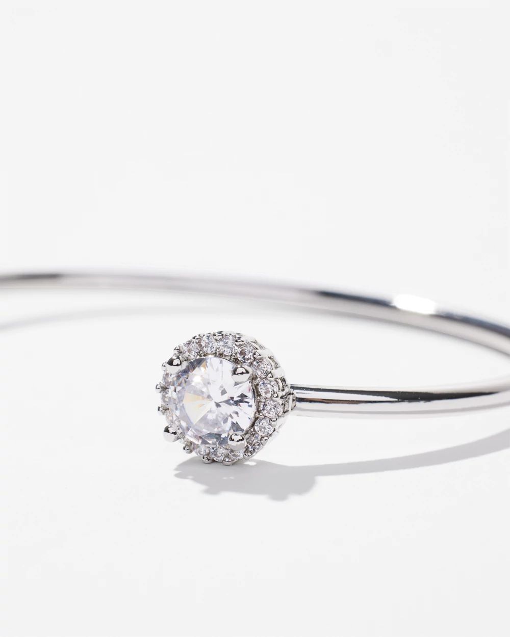 Round Halo Cuff Bracelet