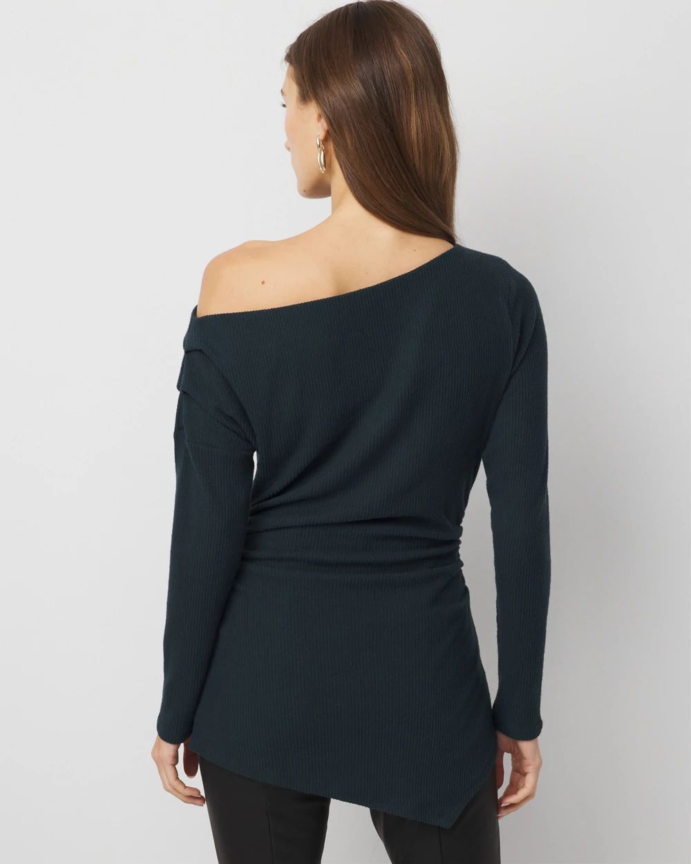 Asymmetrical Rib Snit Top