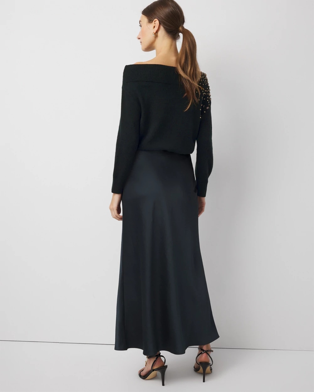 Petite Satin Slip Skirt