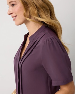 Pleated Crepe Shirt click to view larger image.