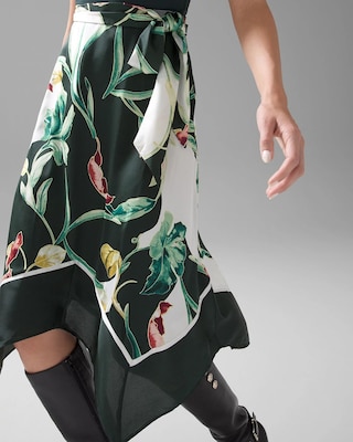 Handkerchief-Hem Midi Dress