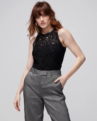 Sleeveless Lace Shell