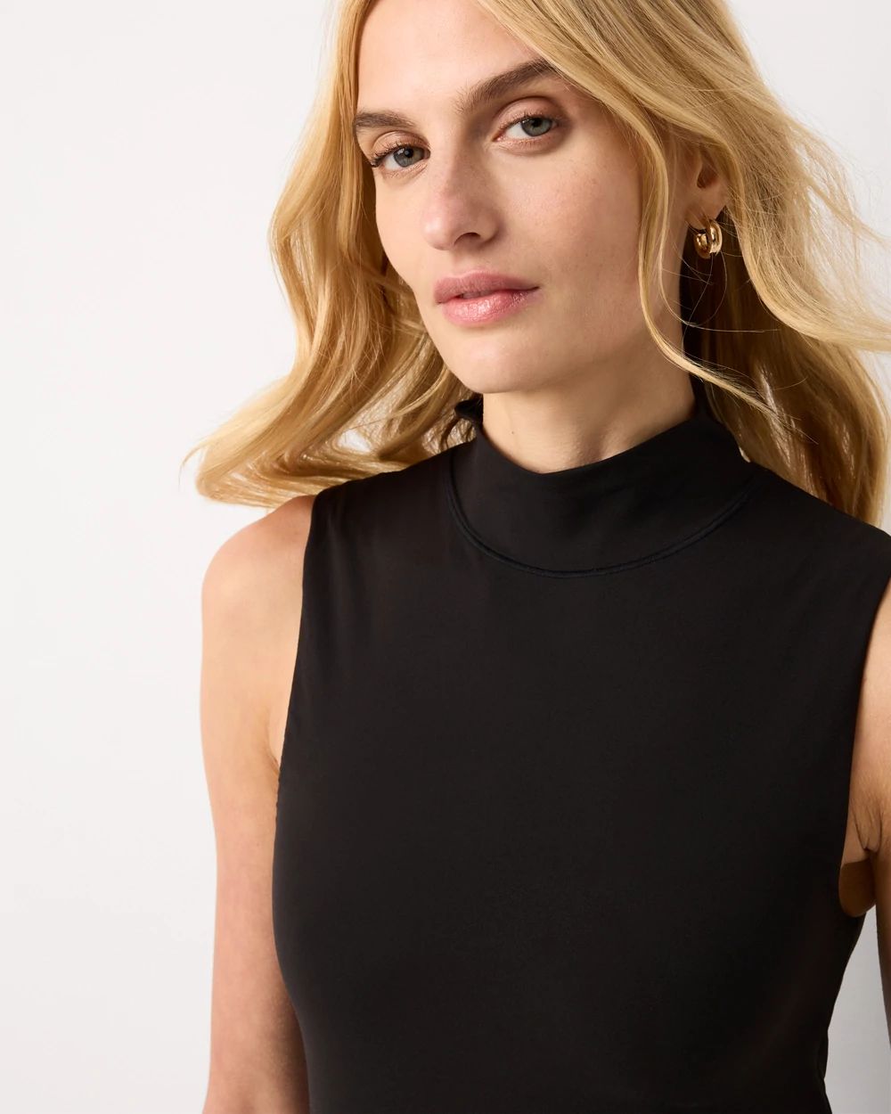 WHBM FORME™ All Ways Stretch Mock Neck Tank click to view larger image.