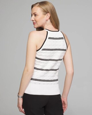 Outlet WHBM Striped Halter Pullover