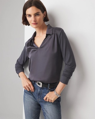 Woven Front Tee