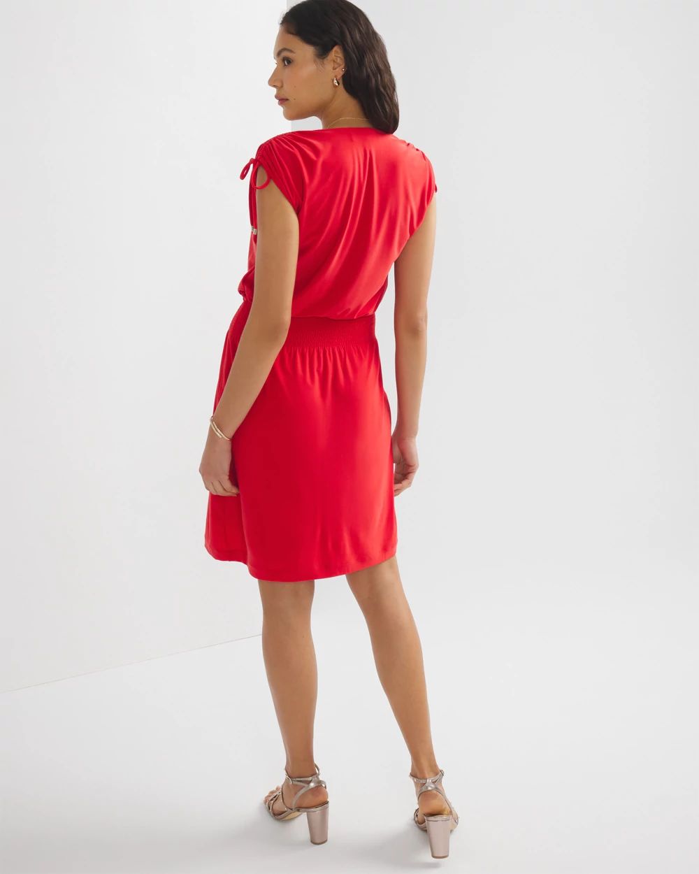 Tie-Shoulder Mini Dress click to view larger image.