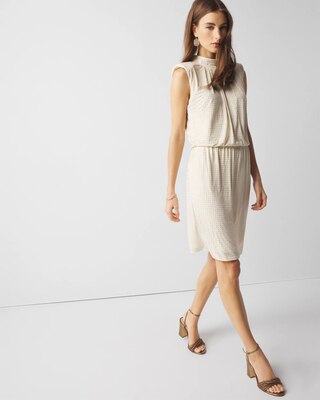 Embellished Blouson Mini Dress