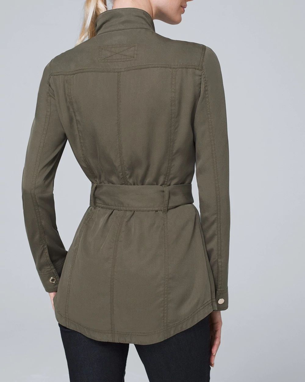 Petite Soft Utility Jacket with Removable Belt click to view larger image.