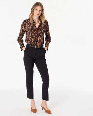 Pocket Detail Satin Shirt click to view larger image.