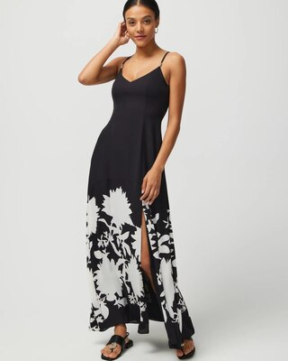 Petite Lace-Up Back Maxi Dress