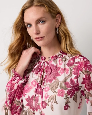 Chiffon Long Sleeve Blouse click to view larger image.