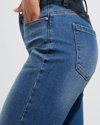 Outlet WHBM High-Rise Essential Slimmer Straight Jeans click to view larger image.